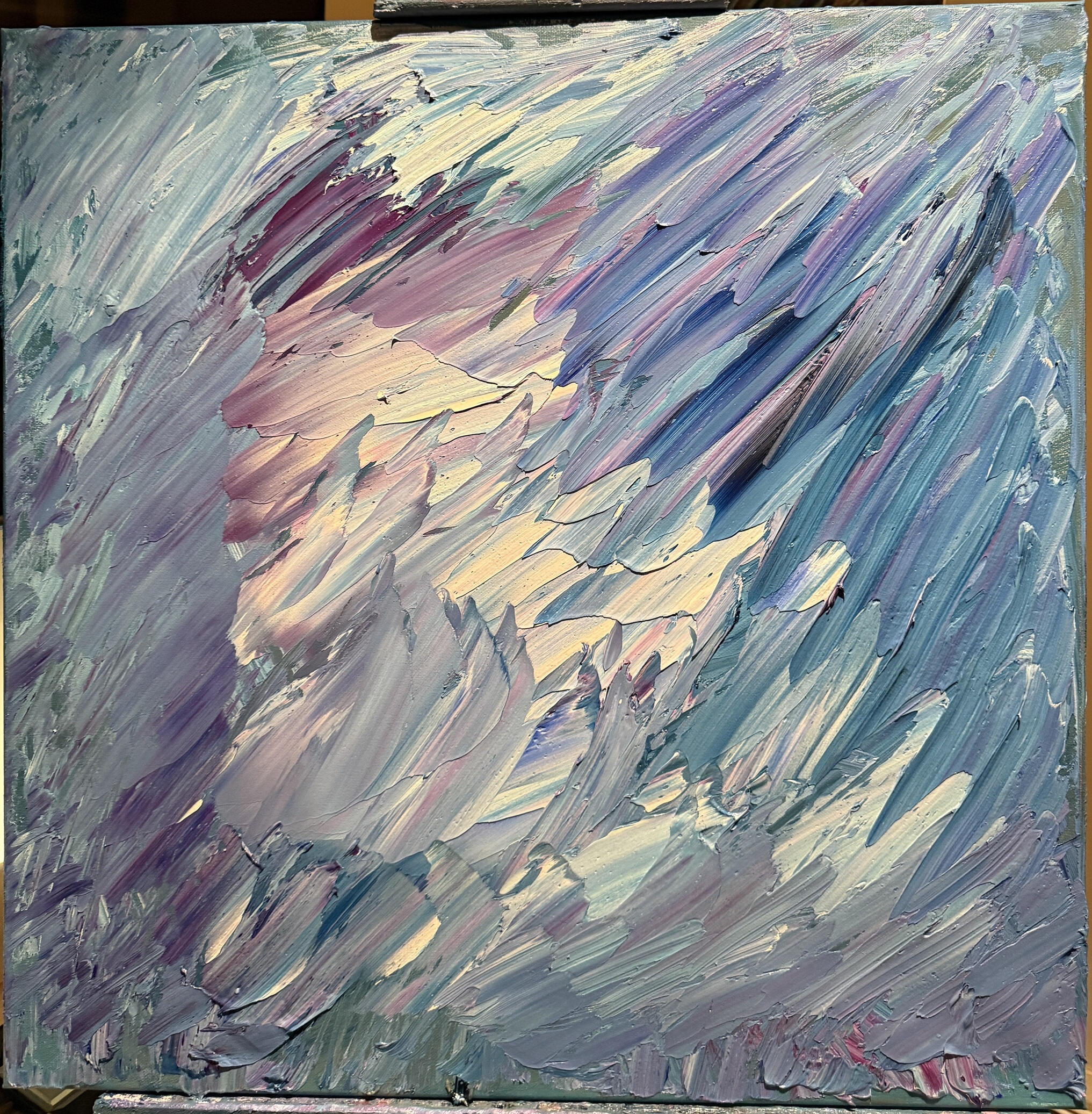 A therapeutic piece painted under distress