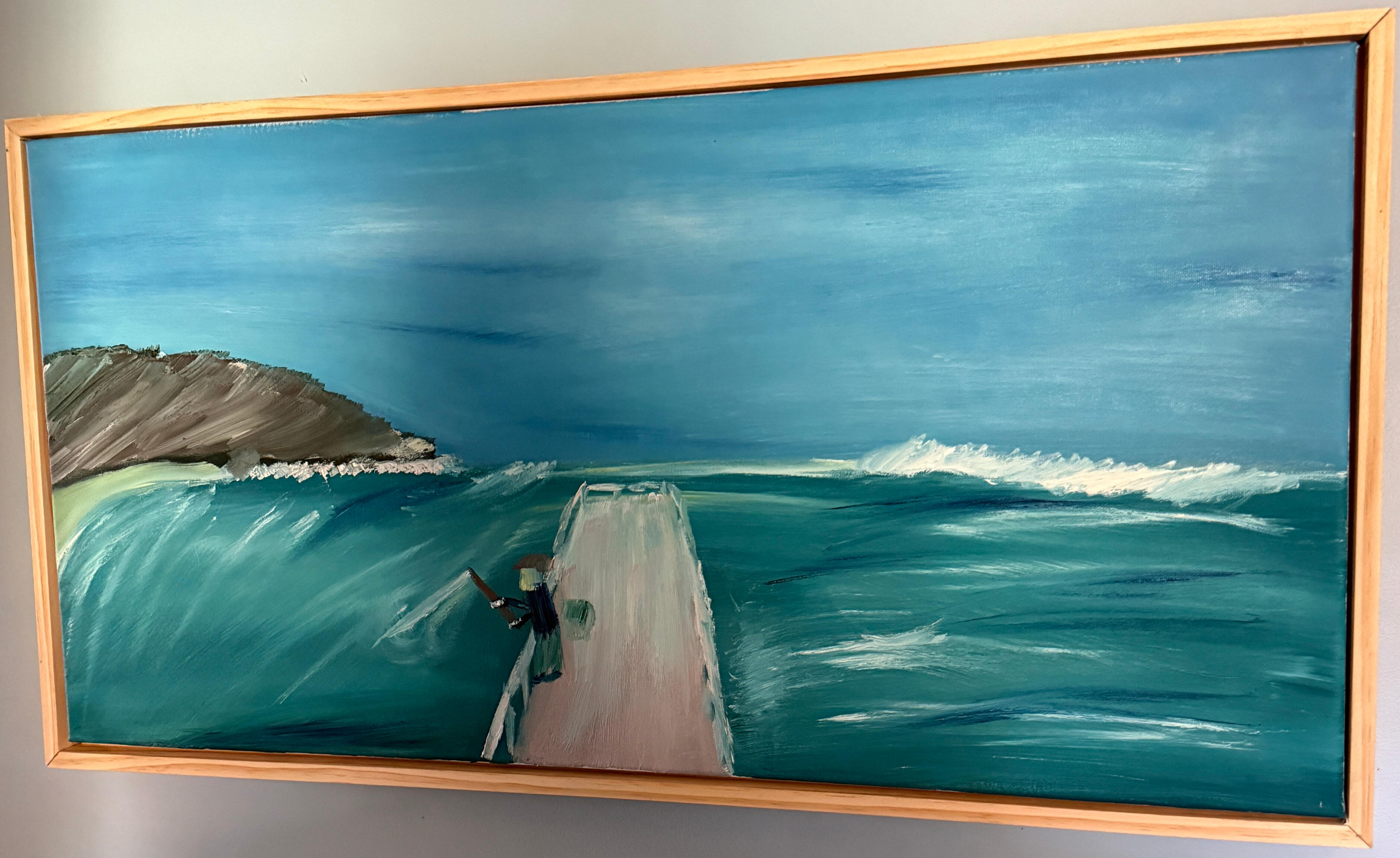 A calming seascape you can imagine being there.