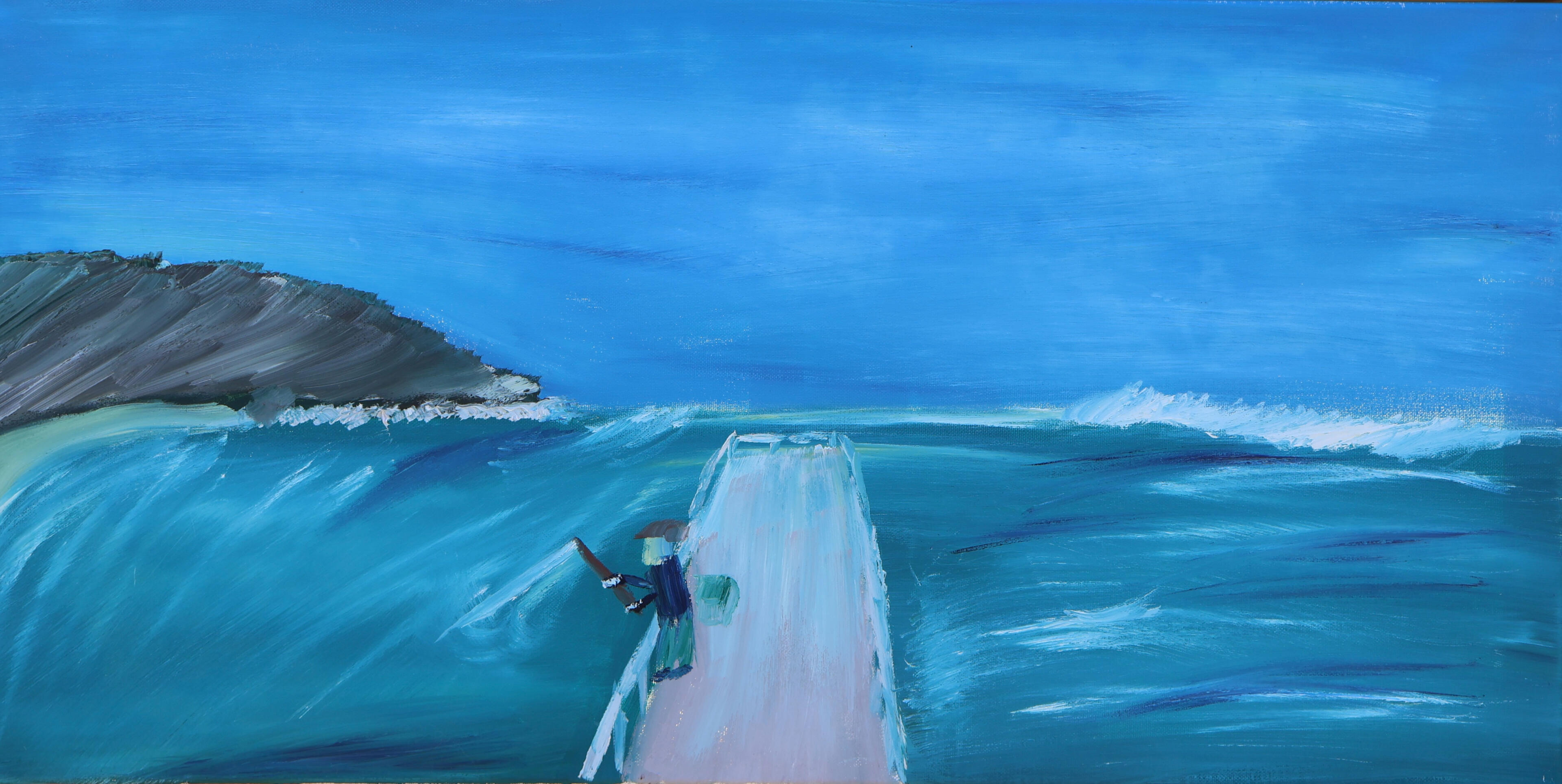 A calming seascape you can imagine being there.